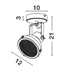 Wall lights - Luces Exclusivas BANCOS Wall Spotlight Black 1xGU10 max 10W LE43716 - product 3