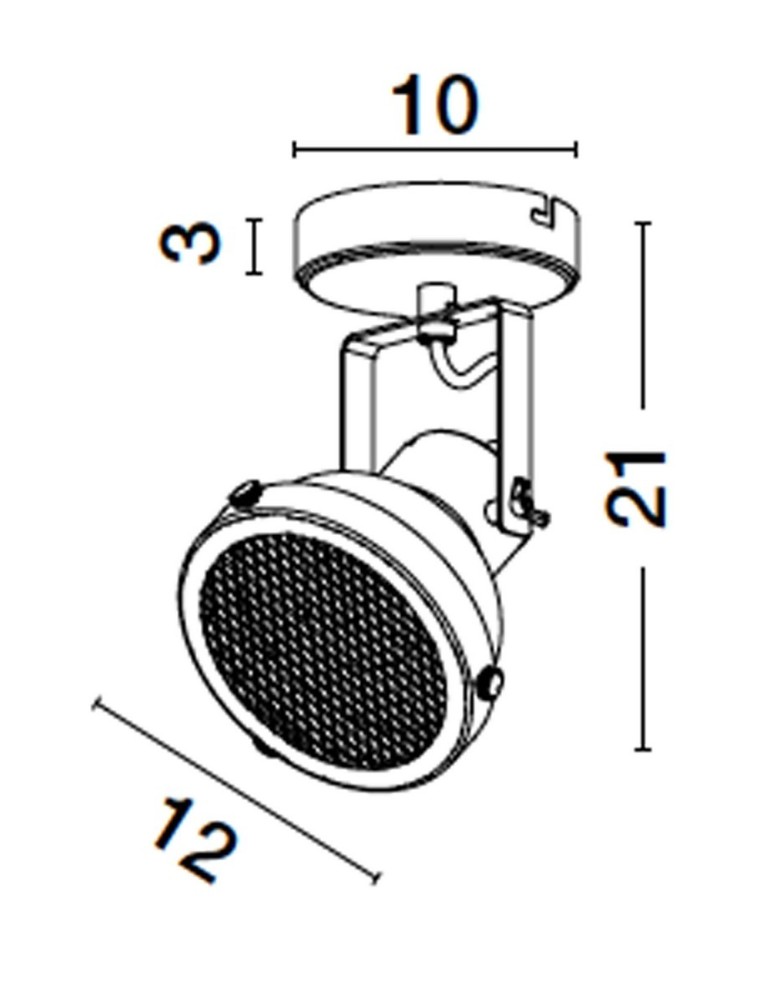 Wall lights - Luces Exclusivas BANCOS Wall Spotlight Black 1xGU10 max 10W LE43716 - product kolory-swiatla.pl 3
