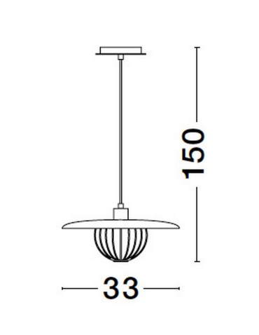 Luces Exclusivas CUERNAVACA Pendant Modern gold and gold shades 1xE27 max 12W LE43720 - product 2