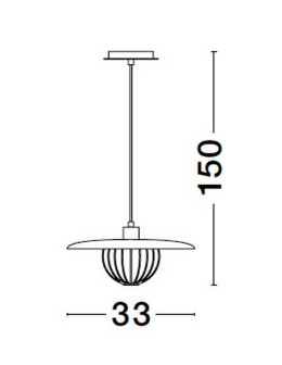 Luces Exclusivas CUERNAVACA Wisząca Nowoczesna złoty i odcienie złota 1xE27 max 12W LE43720 - produkt 2