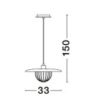 Single pendant lamps - Luces Exclusivas CUERNAVACA Pendant Modern gold and gold shades 1xE27 max 12W LE43721 - product 2