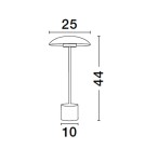 LED table lamps - Luces Exclusivas BARRON Table gold and shades of gold 1xLED max 5W 3000K LE43731 - product 2