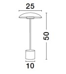 LED table lamps - Luces Exclusivas BARRON Table gold and shades of gold 1xLED max 5W 3000K LE43732 - product 2
