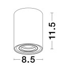 Tube lamps - Luces Exclusivas ACANCUN Surface-mounted Spot black 1xGU10 max 10W LE61622 - product 2