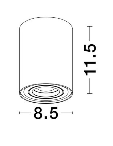 Luces Exclusivas ACANCUN Surface-mounted Spot black 1xGU10 max 10W LE61622 - product 2
