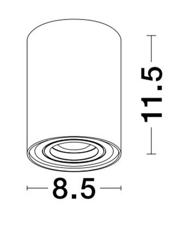 Luces Exclusivas ACANCUN Natynkowa Spot biały 1xGU10 max 10W LE61623 - produkt 2