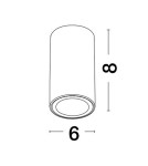 Tube lamps - Luces Exclusivas ACANCEH Surface Mounted Spot white 1xGU10 max 10W LE61626 - product 2