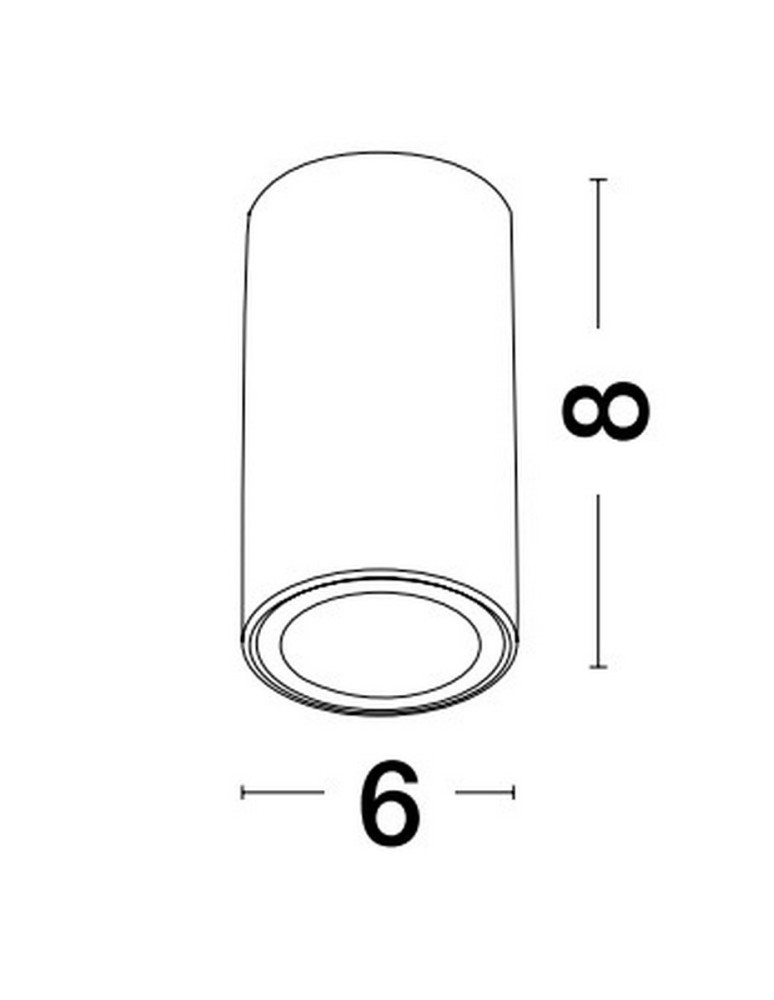 Tube lamps - Luces Exclusivas ACANCEH Surface Mounted Spot white 1xGU10 max 10W LE61626 - product kolory-swiatla.pl 2