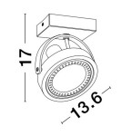 Spotlight ceiling lamps - Luces Exclusivas ACASICO Ceiling spotlight black 1xAR111 max 35W LE61629 - product 2