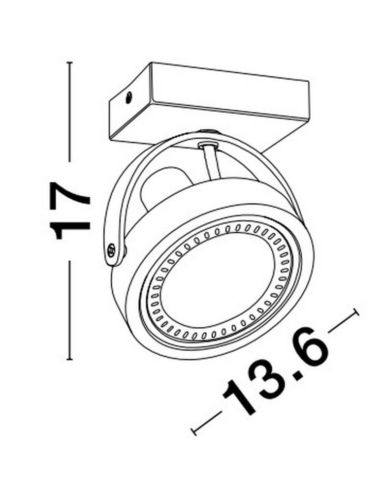 Spotlight ceiling lamps - Luces Exclusivas ACASICO Ceiling spotlight black 1xAR111 max 35W LE61629 - product kolory-swiatla.pl 2