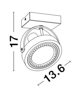 Luces Exclusivas ACASICO Reflektor Sufitowy czarny 1xAR111 max 35W LE61629 - produkt 2