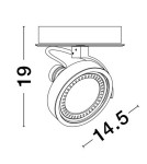 Spotlight ceiling lamps - Luces Exclusivas ACASICO Ceiling spotlight black 1xAR111 max 35W LE61631 - product 2