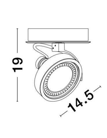 Luces Exclusivas ACASICO Ceiling spotlight black 1xAR111 max 35W LE61631 - product 2