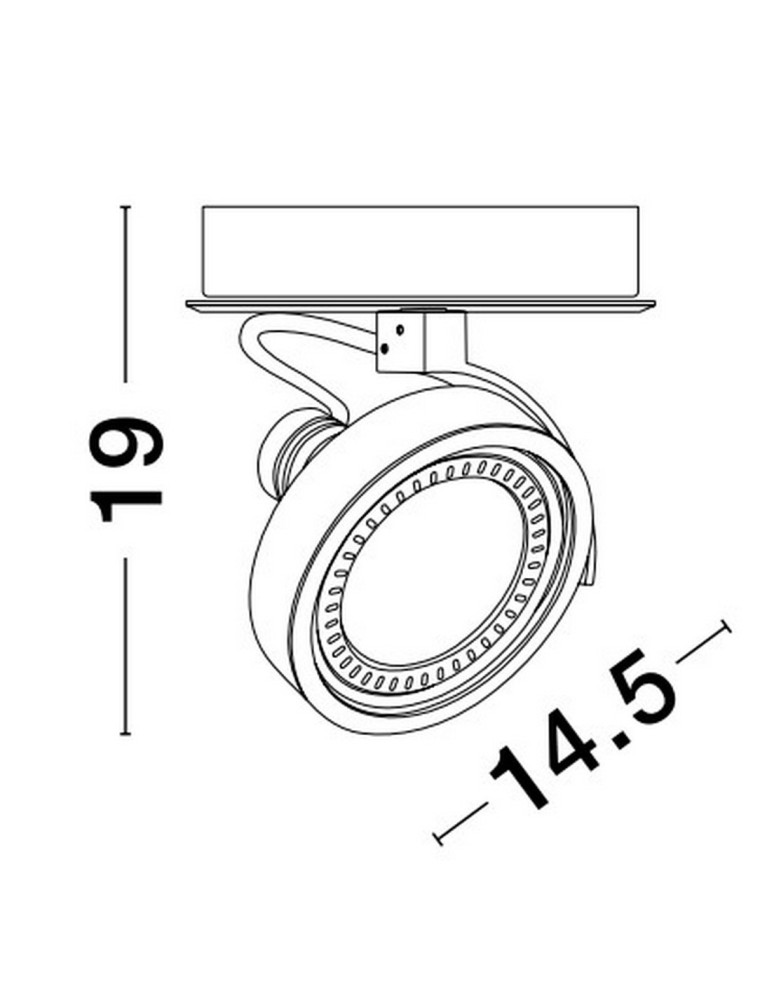 Spotlight ceiling lamps - Luces Exclusivas ACASICO Ceiling spotlight black 1xAR111 max 35W LE61631 - product kolory-swiatla.pl 2