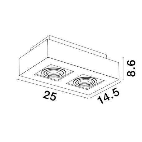 Luces Exclusivas ACATENO Natynkowa Spot czarny 2xGU10 max 10W LE61633