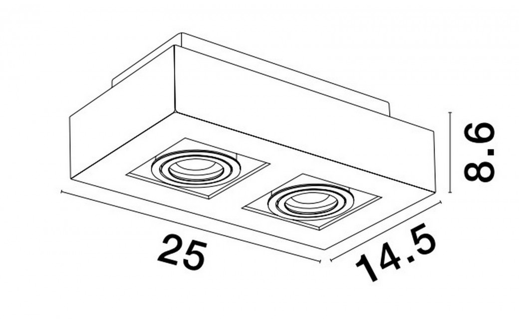 Luces Exclusivas ACATENO Natynkowa Spot czarny 2xGU10 max 10W LE61633