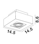 Tube lamps - Luces Exclusivas ACATENO Surface Mounted Spot white 1xGU10 max 10W LE61634 - product 2