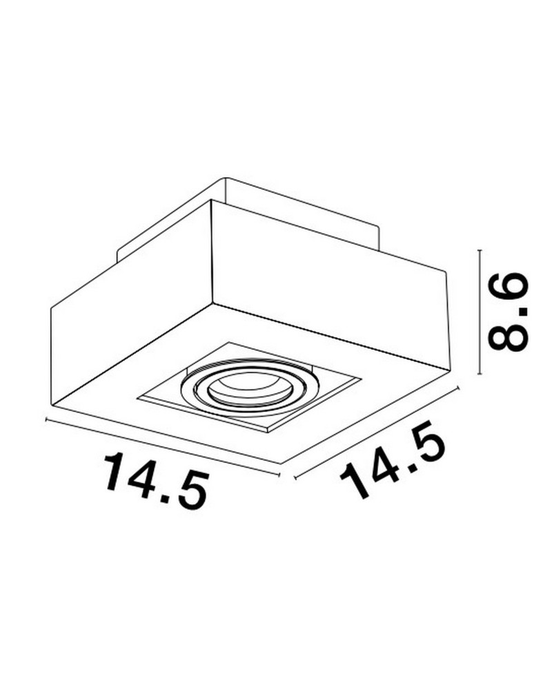 Tube lamps - Luces Exclusivas ACATENO Surface Mounted Spot white 1xGU10 max 10W LE61634 - product kolory-swiatla.pl 2