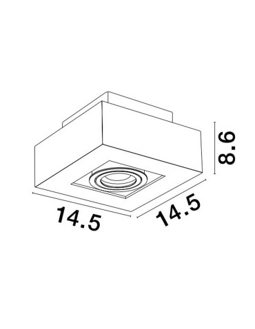 Luces Exclusivas ACATENO Surface Mounted Spot black 1xGU10 max 10W LE61635 - product 2