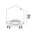 Tube lamps - Luces Exclusivas ACATIPA Surface Mounted Spot black 1xGU10 max 10W LE61636 - product 2