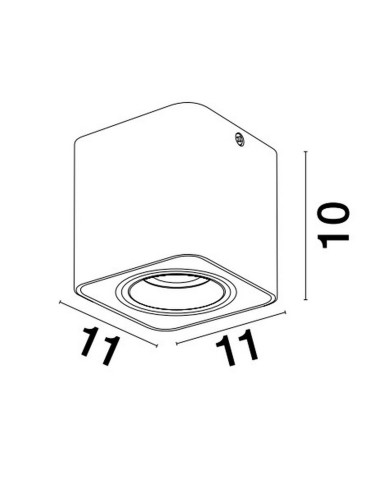 Luces Exclusivas ACATIPA Surface Mounted Spot black 1xGU10 max 10W LE61636 - product 2