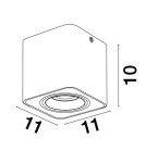 Tube lamps - Luces Exclusivas ACATIPA Surface Mounted Spot black 1xGU10 max 10W LE61637 - product 2