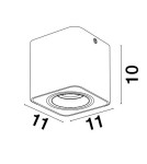 Tube lamps - Luces Exclusivas ACATIPA Surface Mounted Spot white 1xGU10 max 10W LE61638 - product 2