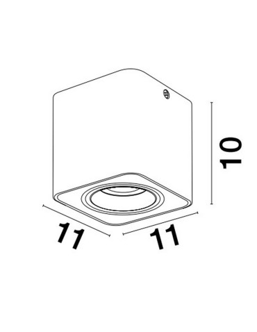 Luces Exclusivas ACATIPA Surface Mounted Spot white 1xGU10 max 10W LE61638 - product 2