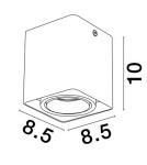 Tube lamps - Luces Exclusivas CHIVACOA Surface Mounted Spot black 1xGU10 max 10W LE61639 - product 2