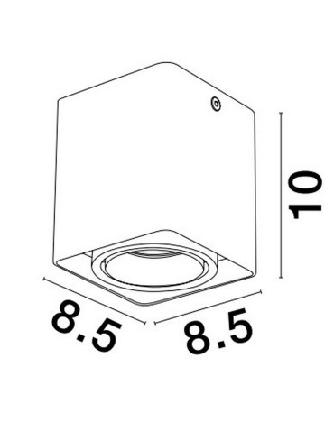 Luces Exclusivas CHIVACOA Surface Mounted Spot black 1xGU10 max 10W LE61639 - product 2