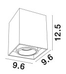 Tube lamps - Luces Exclusivas CHIVACOA Surface Mounted Spot black 1xGU10 max 10W LE61640 - product 2