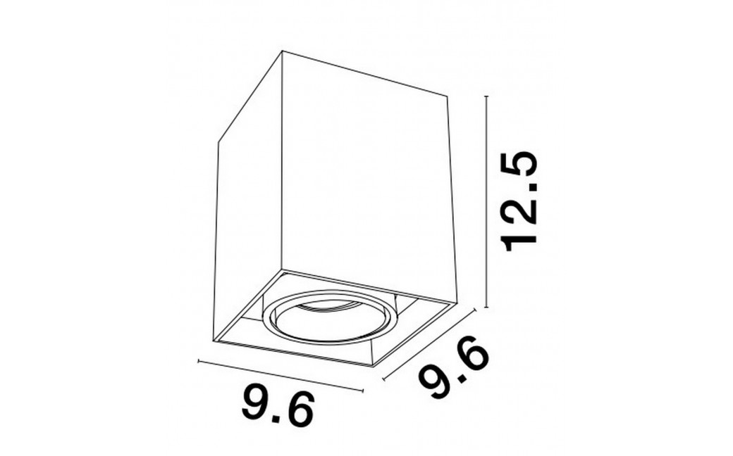 Luces Exclusivas CHIVACOA Natynkowa Spot czarny 1xGU10 max 10W LE61640