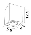 Tube lamps - Luces Exclusivas CHIVACOA Surface Mounted Spot white 1xGU10 max 10W LE61641 - product 2