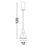 Pendant lamps - Luces Exclusivas ACATLAN Pendant Modern Gold and shades of gold 1xLED max 5W 3000K LE61645 - product 3