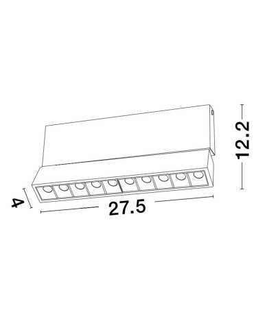 Luces Exclusivas BACARDI Reflektor Sufitowy czarny 1xLED max 15W 3000K LE61658 - produkt 2