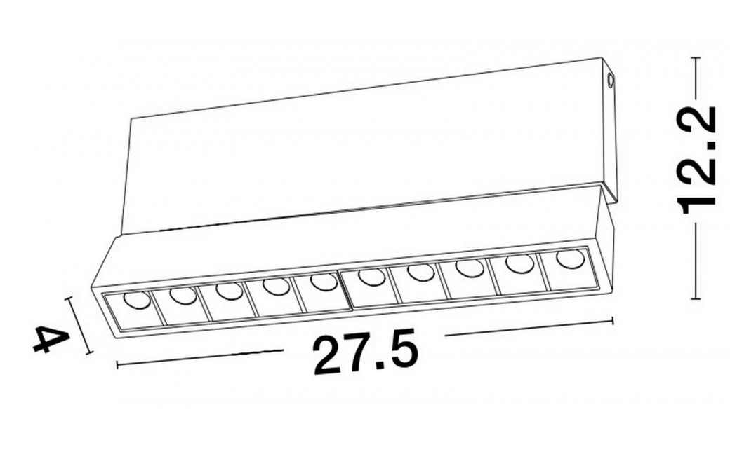 Luces Exclusivas BACARDI Reflektor Sufitowy czarny 1xLED max 15W 3000K LE61658