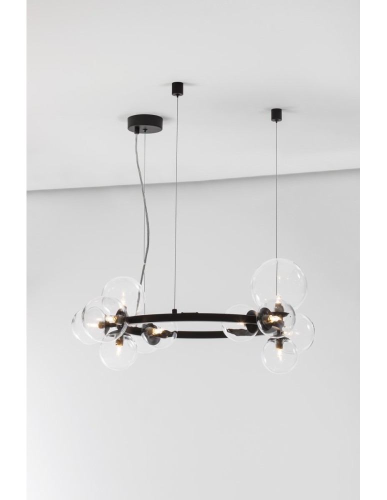 Pendant lamps spheres - Luces Exclusivas PARLA Pendant Modern Black 11xG9 max 6W LE42601 - product kolory-swiatla.pl 2