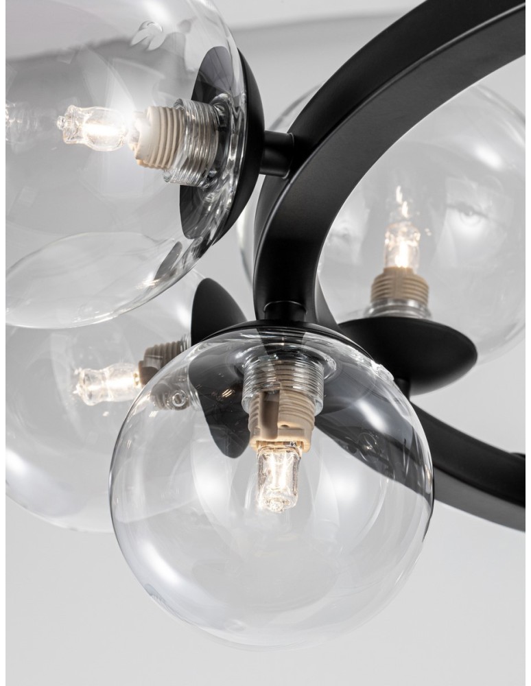Pendant lamps spheres - Luces Exclusivas PARLA Pendant Modern Black 11xG9 max 6W LE42601 - product kolory-swiatla.pl 5