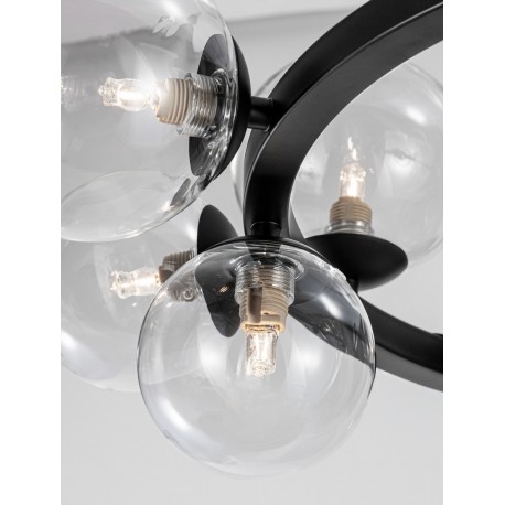 Luces Exclusivas PARLA Wisząca Nowoczesna czarny 11xG9 max 6W LE42601