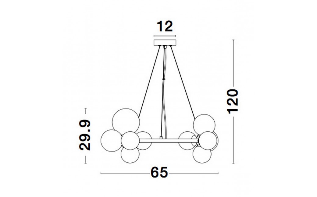 Luces Exclusivas PARLA Wisząca Nowoczesna czarny 11xG9 max 6W LE42601