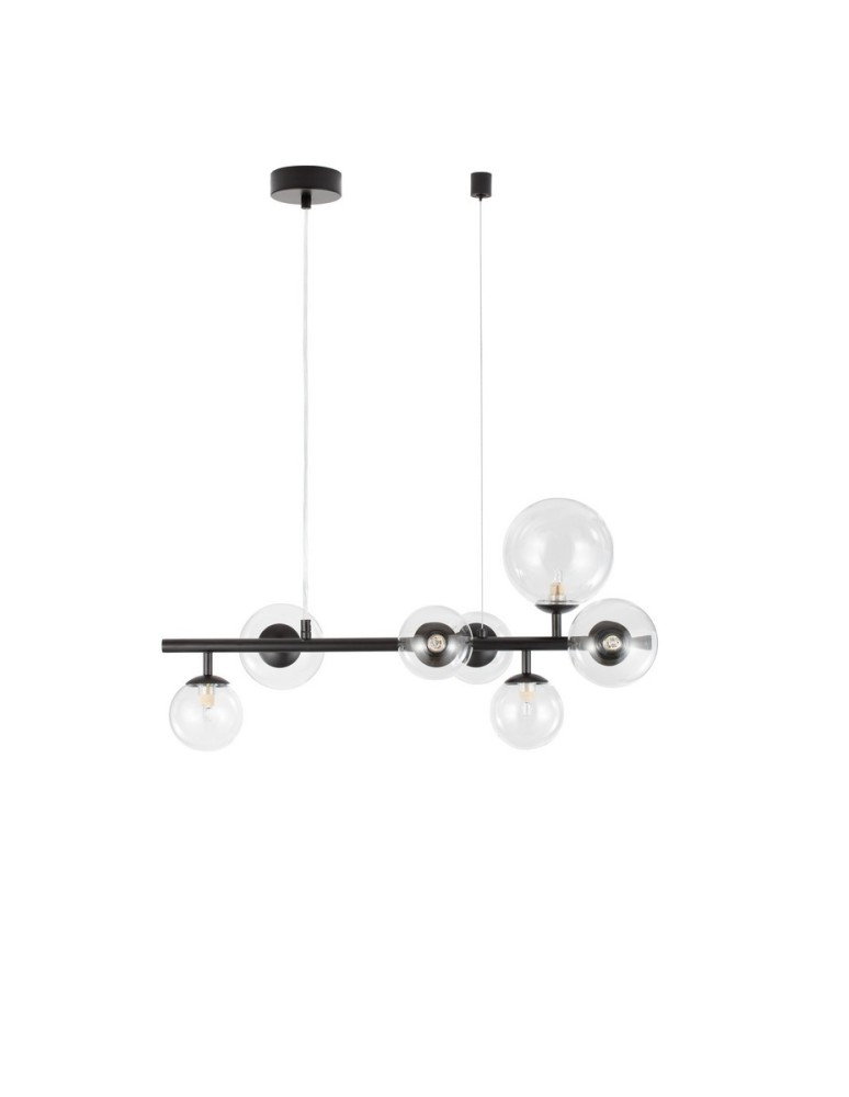 Pendant lamps spheres - Luces Exclusivas PARLA Pendant Modern Black 7xG9 max 6W LE42602 - product kolory-swiatla.pl 1
