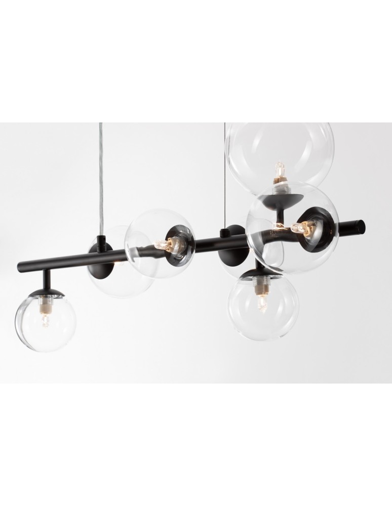 Pendant lamps spheres - Luces Exclusivas PARLA Pendant Modern Black 7xG9 max 6W LE42602 - product kolory-swiatla.pl 2