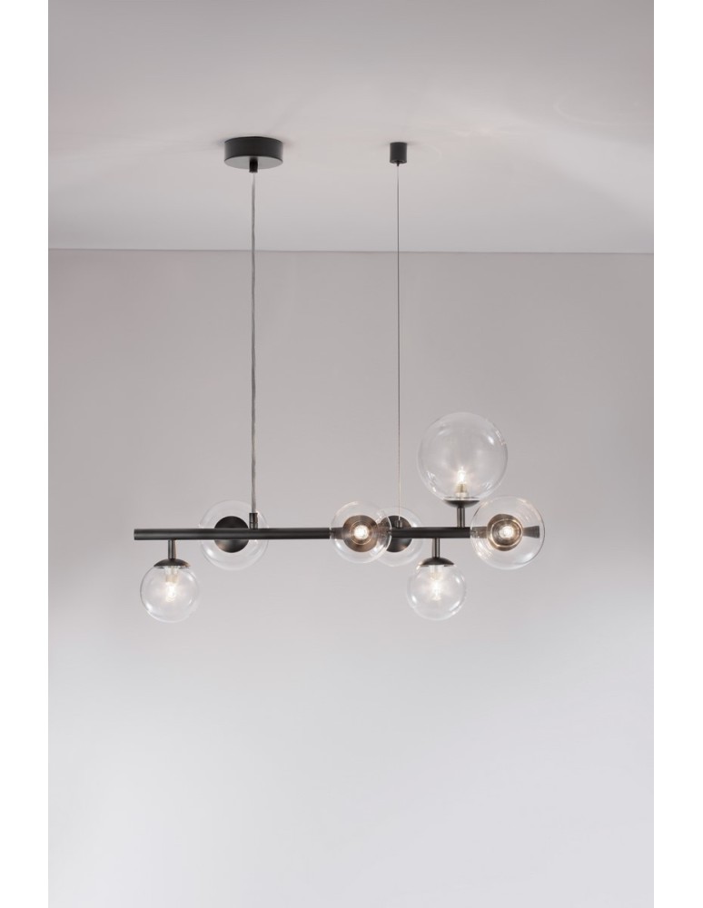 Pendant lamps spheres - Luces Exclusivas PARLA Pendant Modern Black 7xG9 max 6W LE42602 - product kolory-swiatla.pl 3