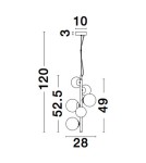 Pendant lamps spheres - Luces Exclusivas PARLA Pendant Modern Black 6xG9 max 6W LE42603 - product 5