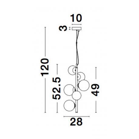 Luces Exclusivas PARLA Wisząca Nowoczesna czarny 6xG9 max 6W LE42603