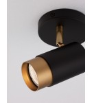 Spotlight ceiling lamps - Luces Exclusivas CAYES Ceiling Spotlight Black 1xGU10 max 10W LE42612 - product 2