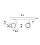 Spotlight ceiling lamps - Luces Exclusivas CAYES Ceiling Spotlight Black 2xGU10 max 10W LE42613 - product 6