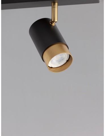 Luces Exclusivas CAYES Ceiling Spotlight Black 3xGU10 max 10W LE42614 - product 2