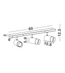 Spotlight ceiling lamps - Luces Exclusivas CAYES Ceiling Spotlight Black 3xGU10 max 10W LE42614 - product 5