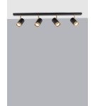 Spotlight ceiling lamps - Luces Exclusivas CAYES Ceiling Spotlight Black 4xGU10 max 10W LE42615 - product 2